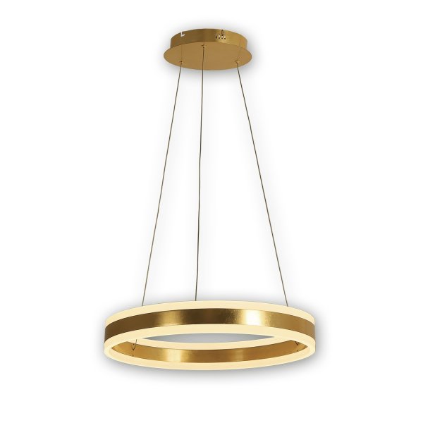 Plafonnier LED Zirka doré Ø50 cm, plafonnier circulaire doré LED